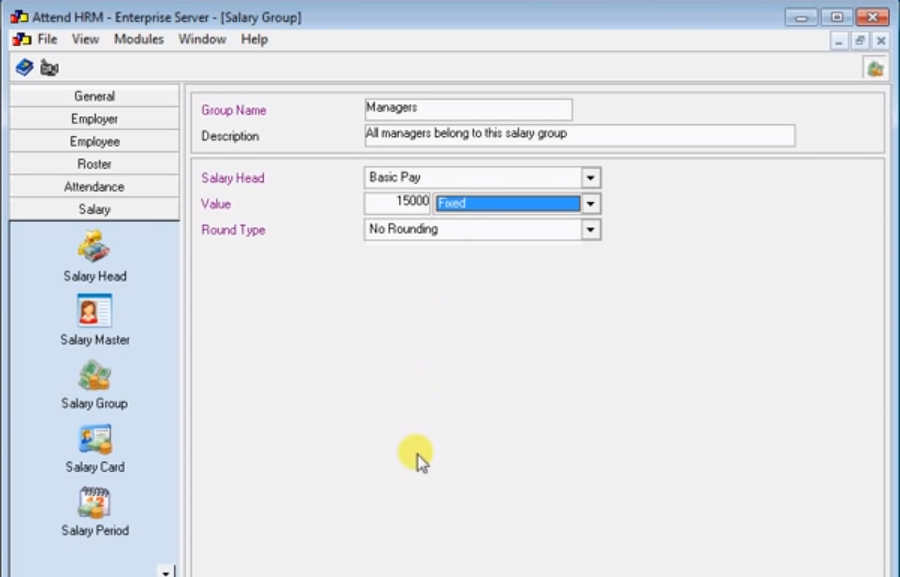 How to create a salary group
