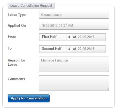 cancel leave