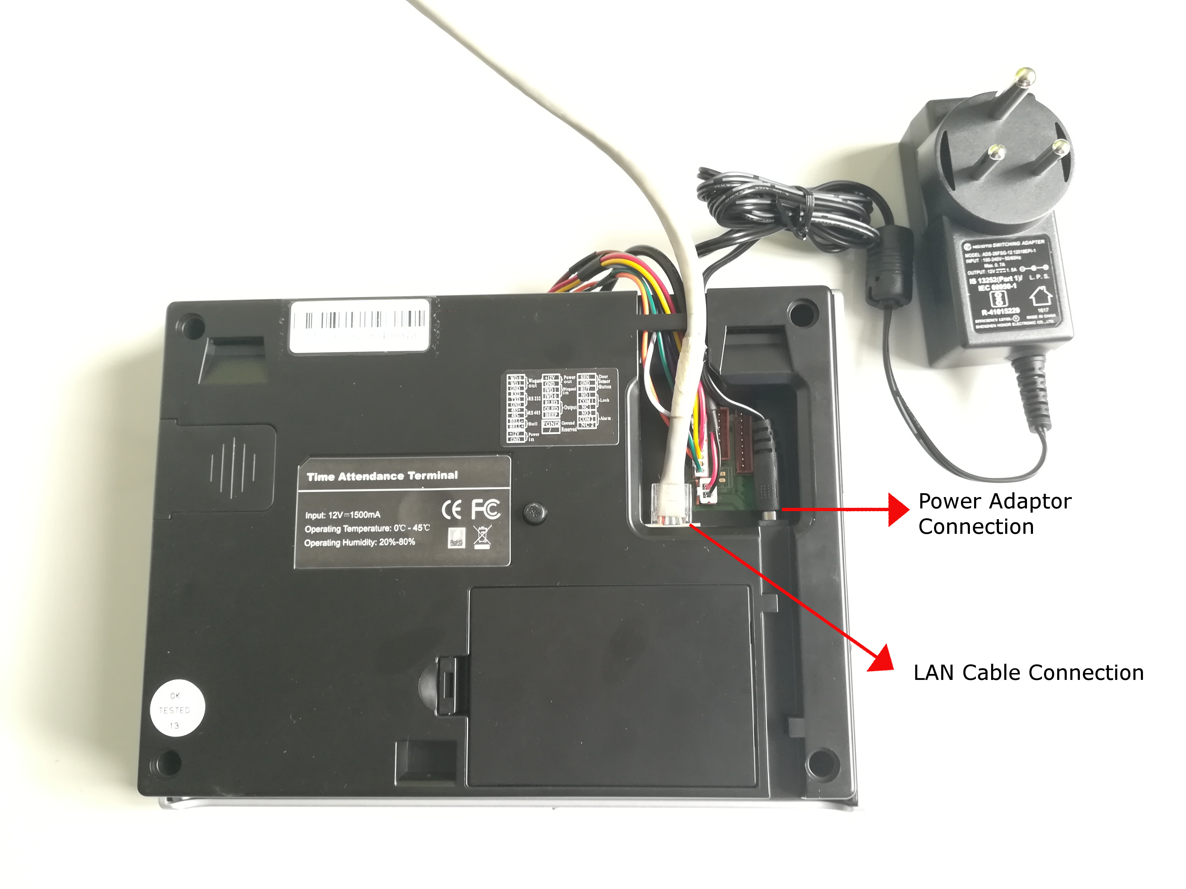 LAN and Power Adaptor to X990 and F12 - Biometric Device
