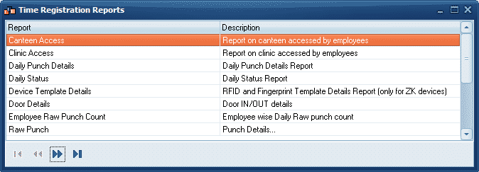 Time Registration Reports
