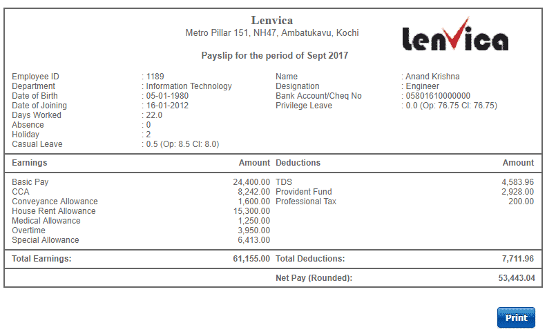 View Payslip