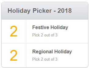 holiday picker