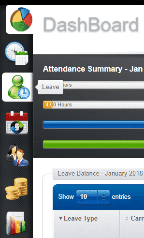 hr software leave dashboard