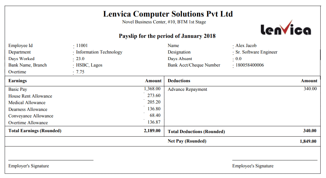 How to verify and correct payslips - Lenvica HRMS