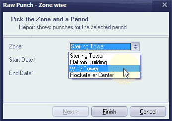 Select zone