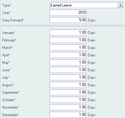 Carry Forward Monthly Values