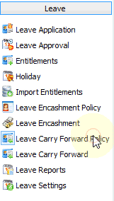 Leave Carry Forward Policy link