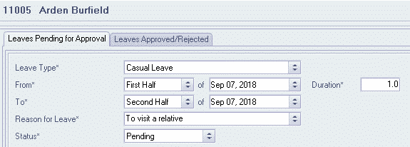 Leave details