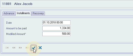 Save alternate amount