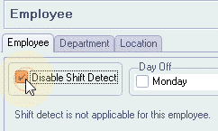 Disable shift detect