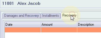 Recovery tab