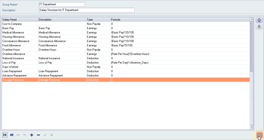 Salary structure