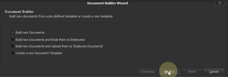 Build new document
