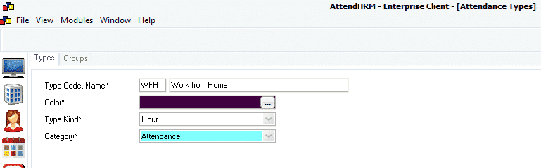 Creating Attendance Type for Work From Home Application