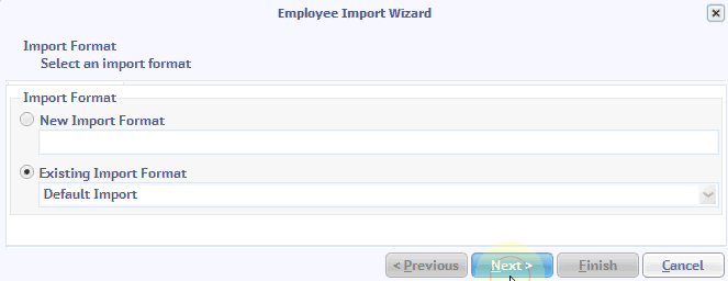 employee import wizard