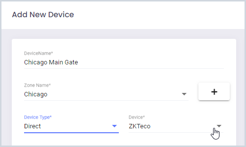 ZKTeco - Device Type