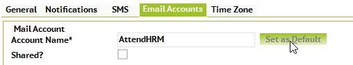 Default Email Account