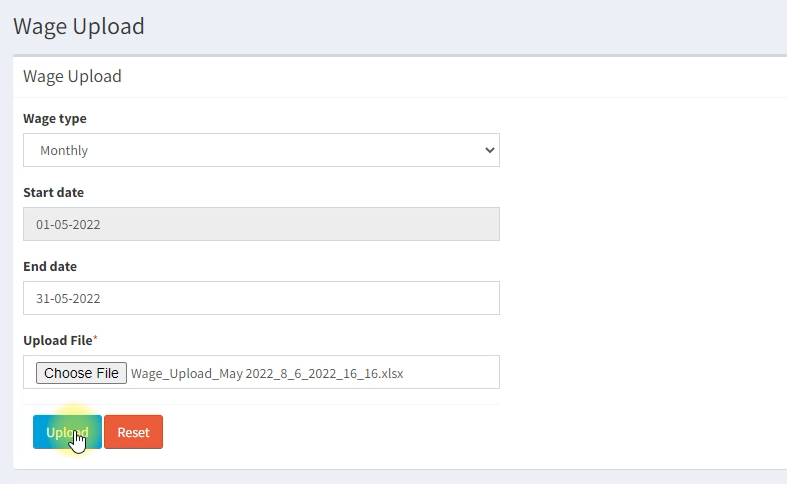WPS Kerala - Upload Salary File