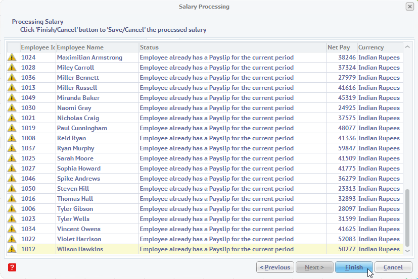 Salary Processing