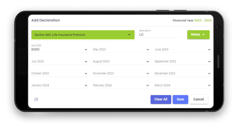 Save income tax calculator