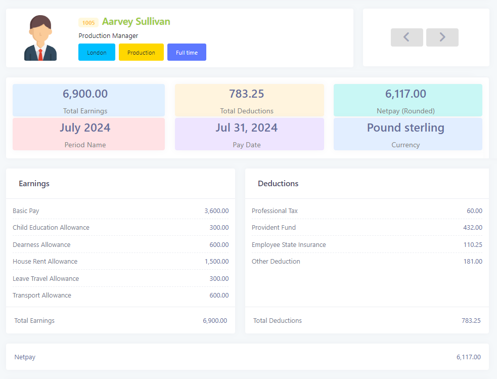 Transport Allowance-Payslip